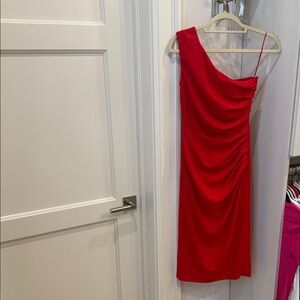 Dress the Population One-Shoulder Red Dress